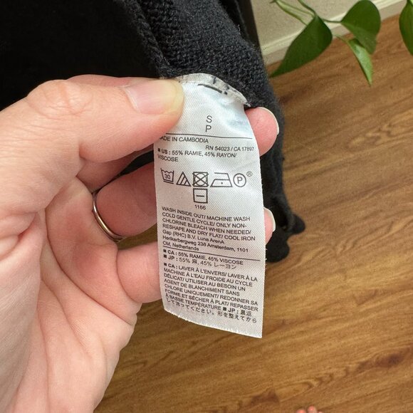 Banana Republic Black Duster Cardigan‎ Size Small - Picture 3 of 5